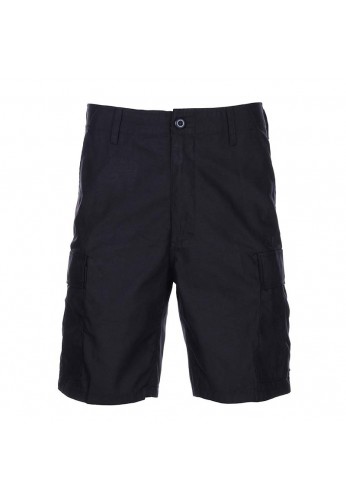 PANTALÓN MILITAR CORTO ESTILO CARGO CLÁSICO 100% ALGODÓN 4 BOLSILLOS EN COLOR NEGRO MATE