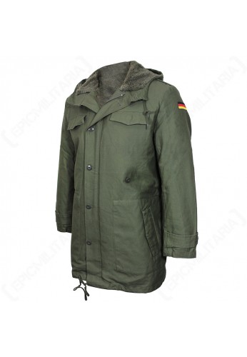 PARKA EJÉRCITO DE ALEMANIA NUEVA UTILIZADA DURANTE LOS AÑOS 1980 y 1990  ALGODÓN VERDE OLIVA - Morgan Surplus