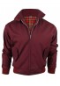 CHAQUETA MODELO HARRINGTON BURDEOS MODELO CLÁSICO BRITÁNICO CON EL MÍTICO TARTÁN INTERIOR