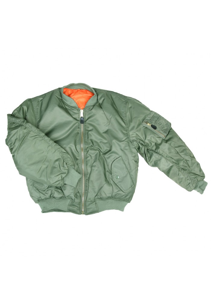 BOMBER VERDE OLIVA MATERIAL POLIESTER UTILIZADA POR LA AÉREA Morgan Surplus