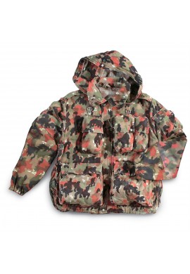 PARKA ORIGINAL USADA POR EL  EJÉRCITO DE SUIZA MODELO CAMUFLAJE CARACTERÍSTICO ``ALPENFLAJE´´