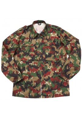 SOBRECAMISA ORIGINAL USADA POR EL  EJÉRCITO DE SUIZA MODELO CAMUFLAJE CARACTERÍSTICO ``ALPENFLAJE´´