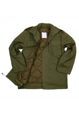 CHAQUETA M-65 UTILIZADA POR EL EJÉRCITO DE LOS ESTADOS UNIDOS ALGODÓN VERDE OD