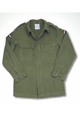 SOBRECAMISA  ORIGINAL UTILIZADA POR EL EJÉRCITO DE HOLANDA MODELO CLÁSICO VERDE OLIVA 1980