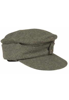 GORRA RÉPLICA MODELO PANZER  ``M43``  UTILIZADA POR EL  EJÉRCITO DE ALEMANIA EN COLOR VERDE-GRISACEO