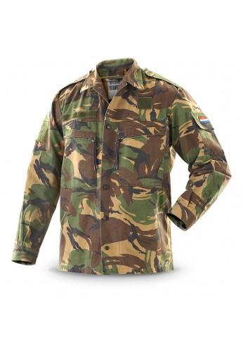 CHAQUETA ORIGINAL UTILIZADA POR EL EJÉRCITO DE HOLANDA MODELO CAMUFLAJE `` WOODLAND - Morgan Surplus