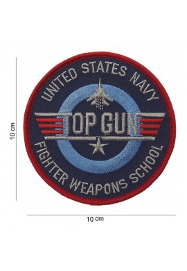 PARCHE RÉPLICA DEL  MODELO MÍTICO DE ´´ TOP GUN´´ MATERIAL  BORDADO UNITED STATES