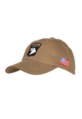 GORRA MODELO ``AIRBORNE 101`` PERTENECIENTE A LOS ESTADOS UNIDOS COLOR ARENA 100% ALGODÓN