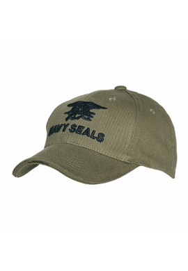 GORRA MODELO DE LOS `` U.S NAVY SEALS`` DE LOS ESTADOS UNIDOS VERDE OLIVA SUAVE 100% ALGODÓN