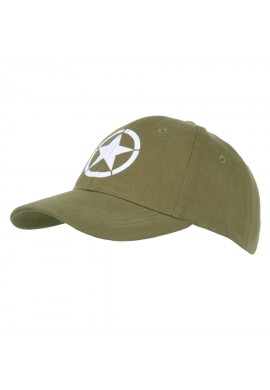 GORRA MODELO CON LOGO ESTRELLA PERTENECIENTE A LOS ``ALIADOS WW2`` COLOR NEGRA 100% ALGODÓN