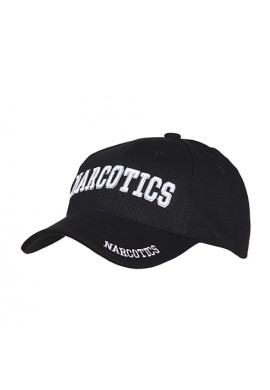 GORRA MODELO ``NARCOTICS`` DE LOS ESTADOS UNIDOS EN MATERIAL  100%  ALGODÓN EN COLOR NEGRO